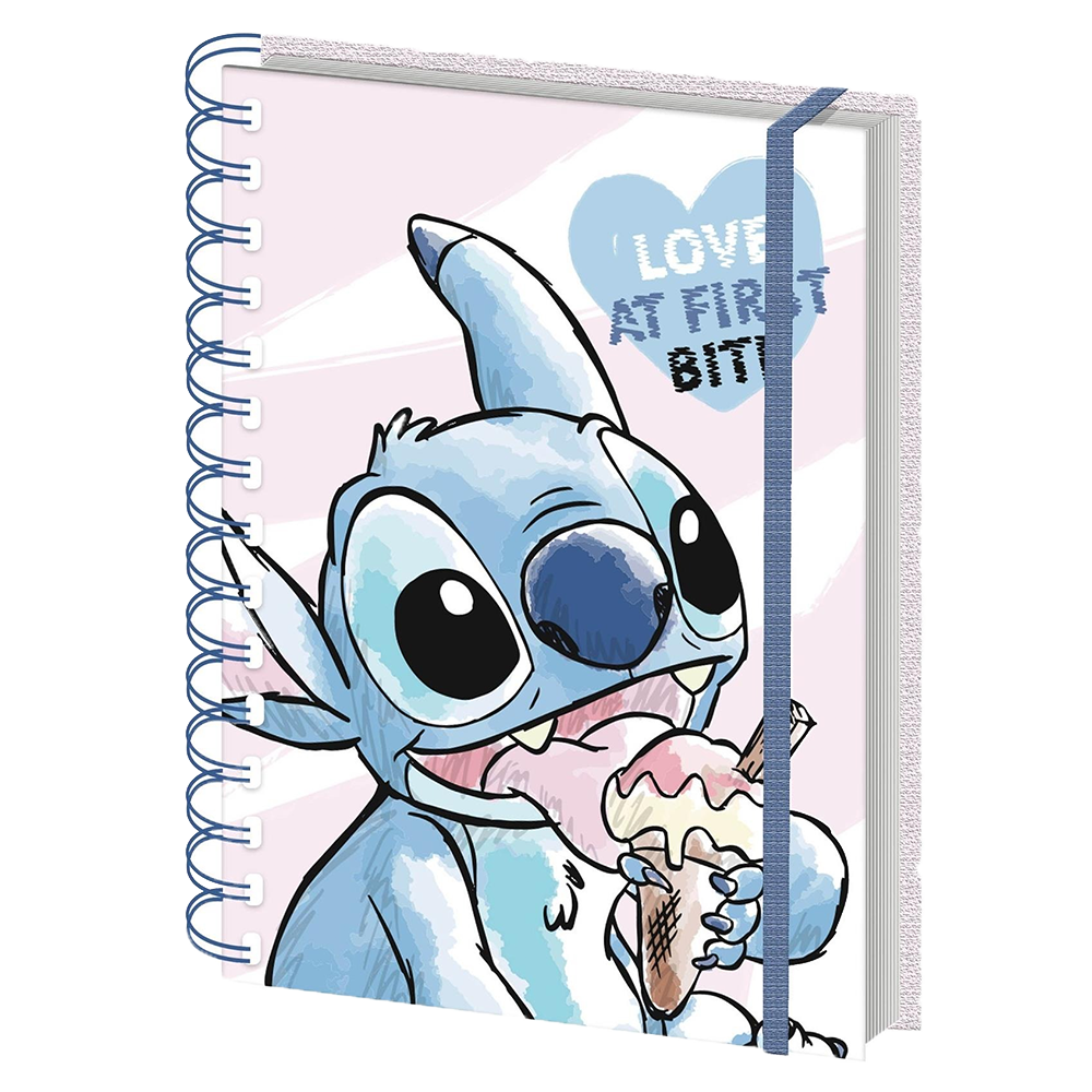 Disney Lilo & Stitch 'Love at First Bite' A5 Spiral Notebook