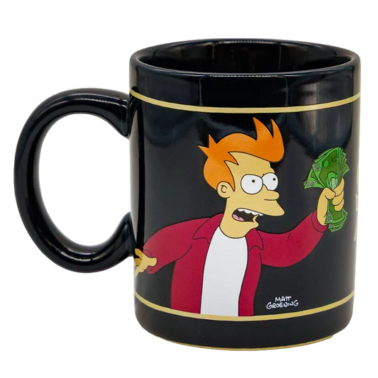 Futurama Fry Character Ceramic Mug – Navy Blue