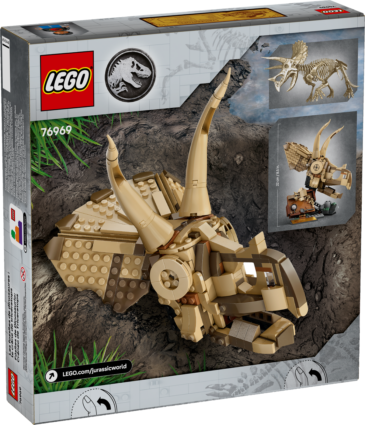 LEGO Jurassic World Dinosaur Fossils: Triceratops Skull 76969 Back