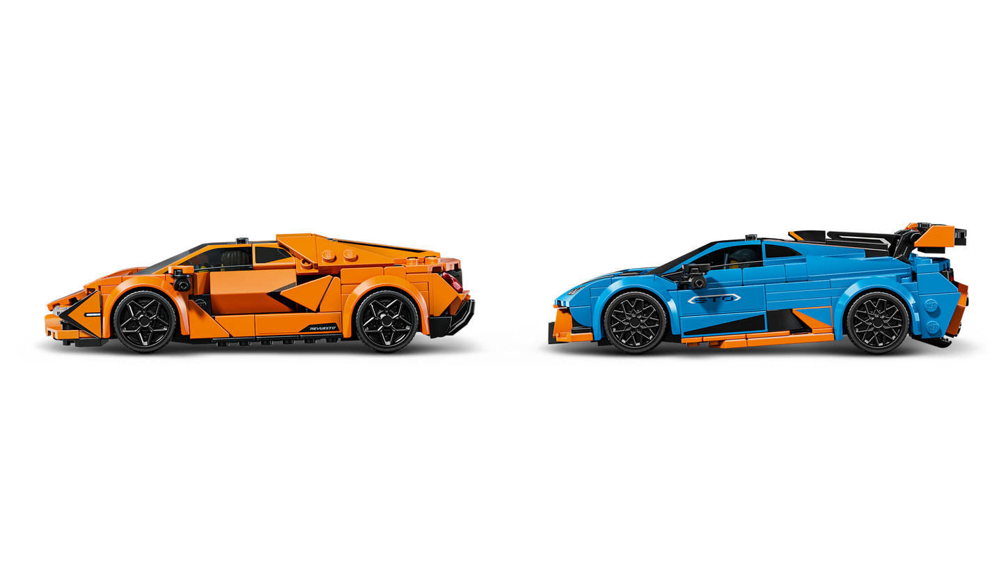 Lego Lamborghini Revuelto & Huracán STO (77238) Side Profile