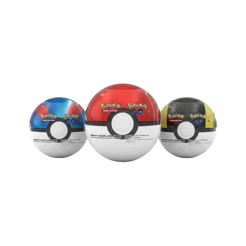 Pokémon TCG Pokémon GO Poké Ball Tin — assorted Poké Ball, Great Ball, and Ultra Ball metal tins