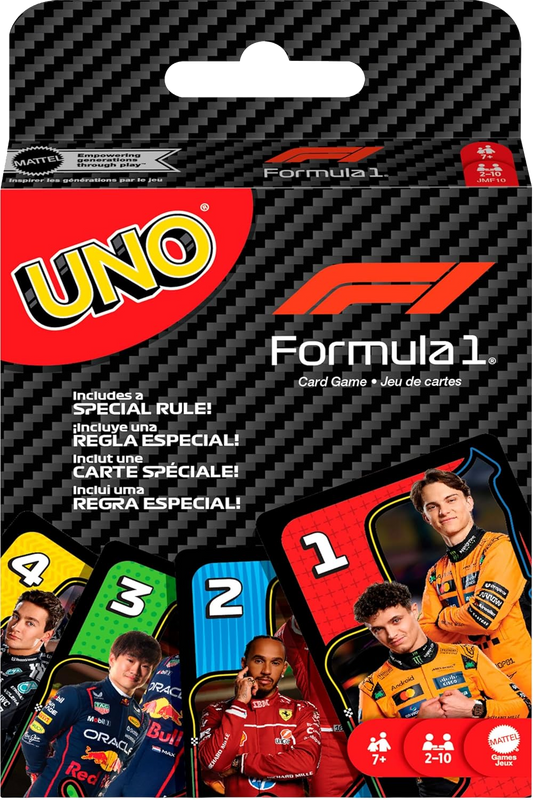 UNO Formula 1 Card Game with Special Rule Card