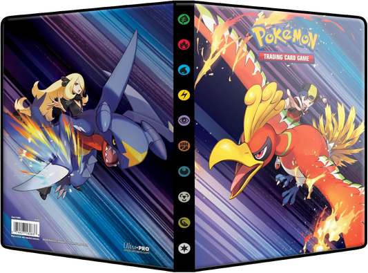 Ultra PRO Pokémon Scarlet & Violet Destined Rivals 4-Pocket Portfolio — Ethan & Ho-Oh, Cynthia & Garchomp