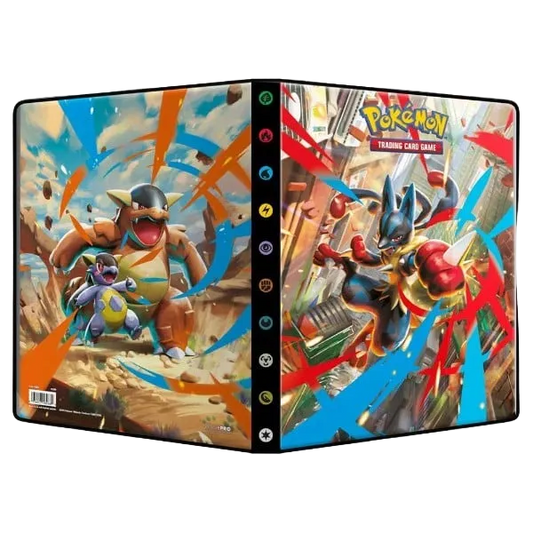 Ultra Pro Pokémon TCG Mega Evolution 9-Pocket Portfolio featuring Mega Lucario and Mega Kangaskhan