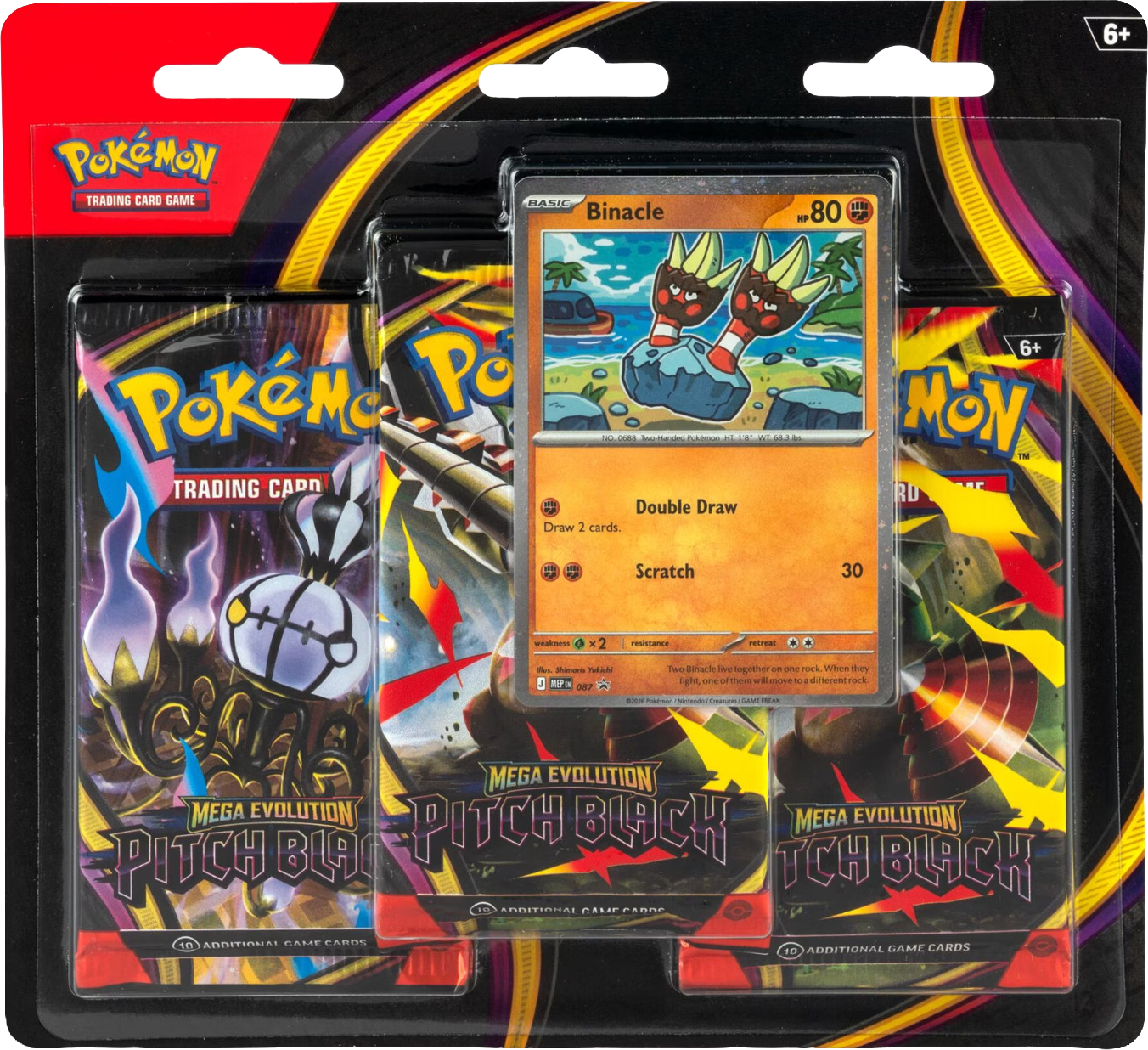 Pokémon TCG Mega Evolution Pitch Black 3-Pack Blister