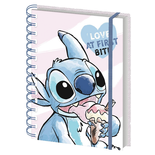 Disney Lilo & Stitch 'Love at First Bite' A5 Spiral Notebook
