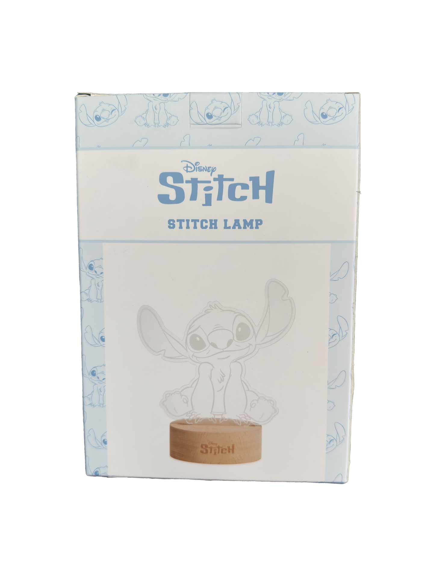 Disney Stitch LED Lamp - Acrylic Night Light with Wooden Base