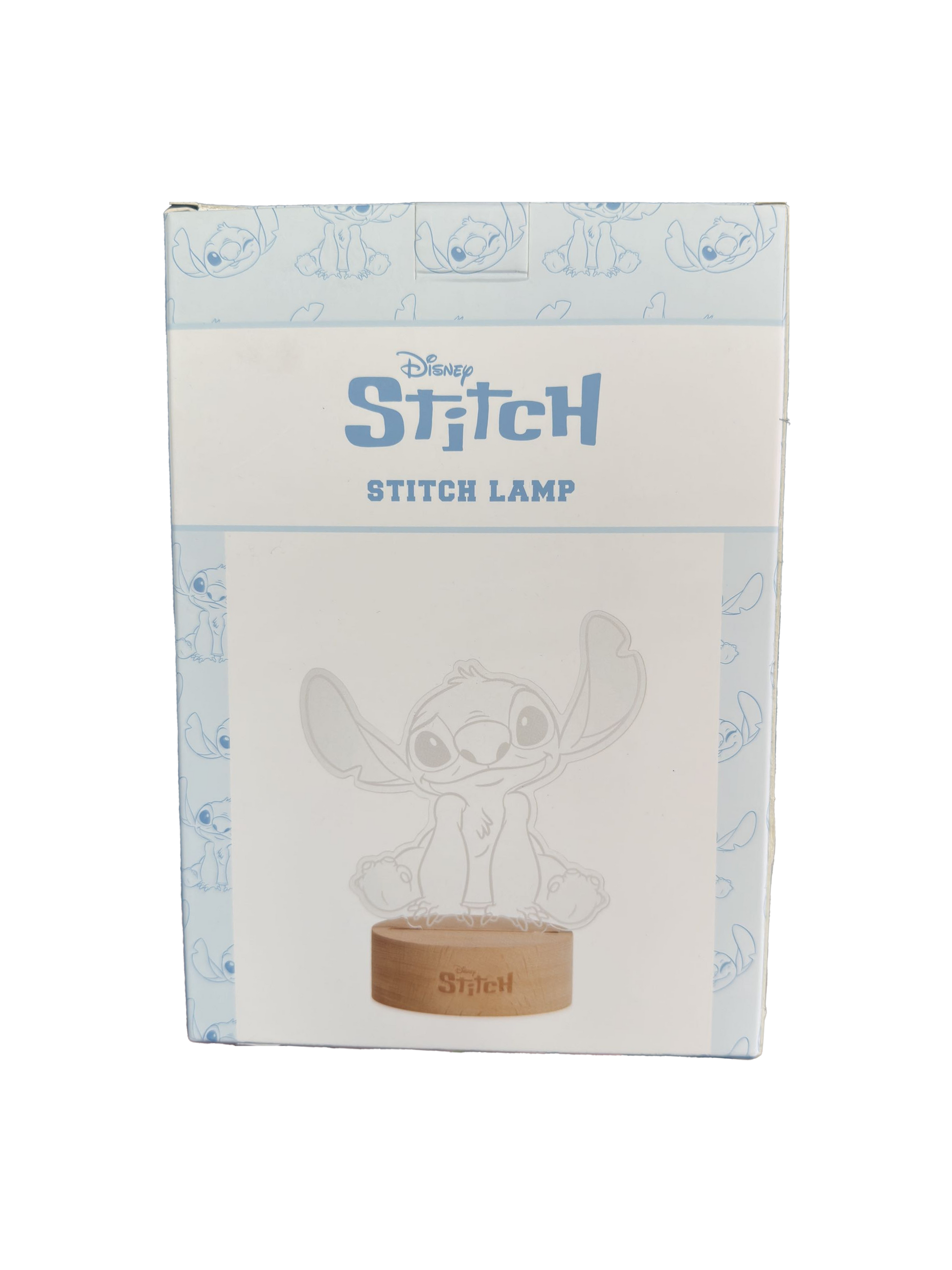 Disney Stitch LED Lamp - Acrylic Night Light with Wooden Base