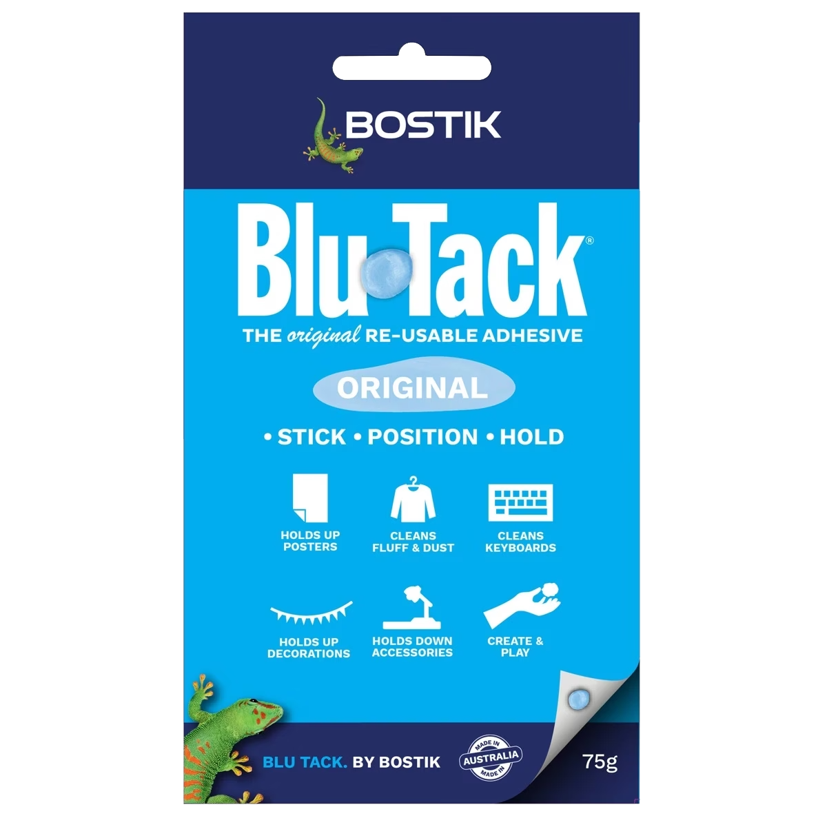 Bostik Blu Tack 75g Reusable Adhesive
