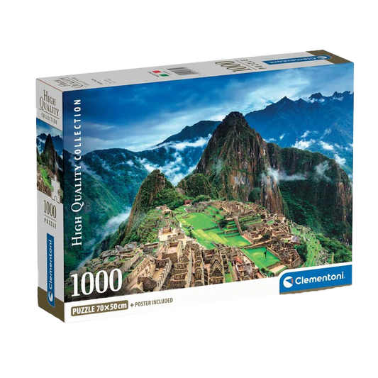 Clementoni High Quality Collection 1000-piece Machu Picchu jigsaw puzzle box, 69 x 50 cm completed