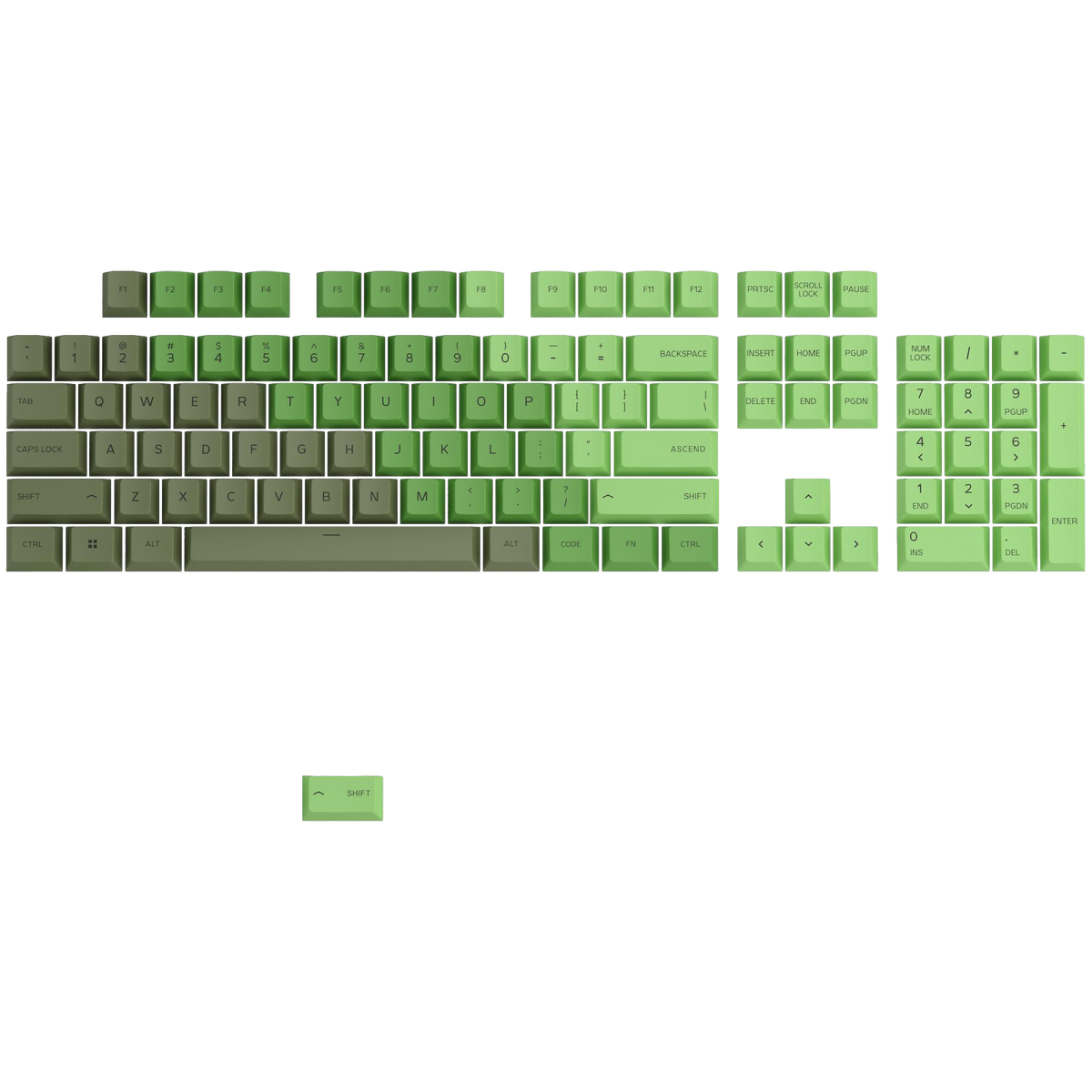 Glorious GPBT Keycaps US ANSI Olive – Premium PBT