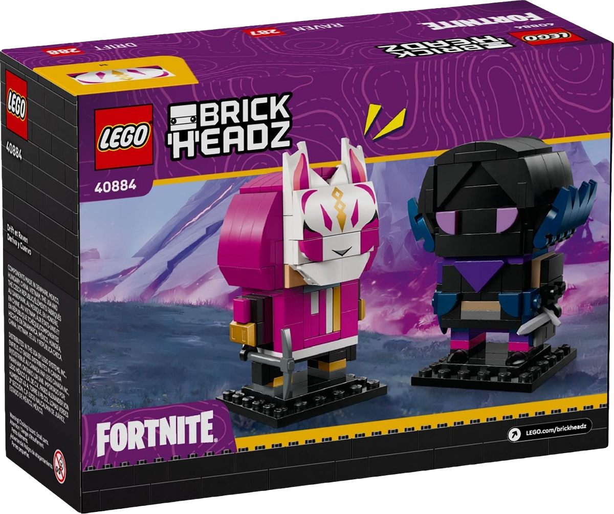 LEGO BrickHeadz Fortnite Raven & Drift (40884) Back