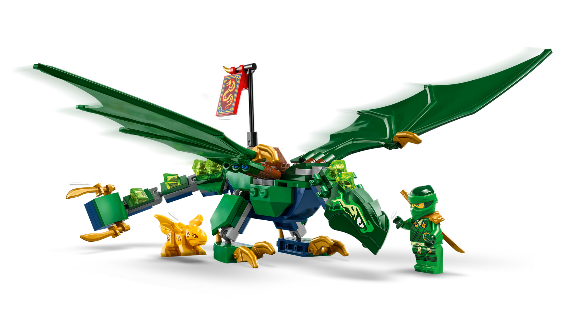 LEGO NINJAGO Lloyd's Green Forest Dragon (71829) No Box