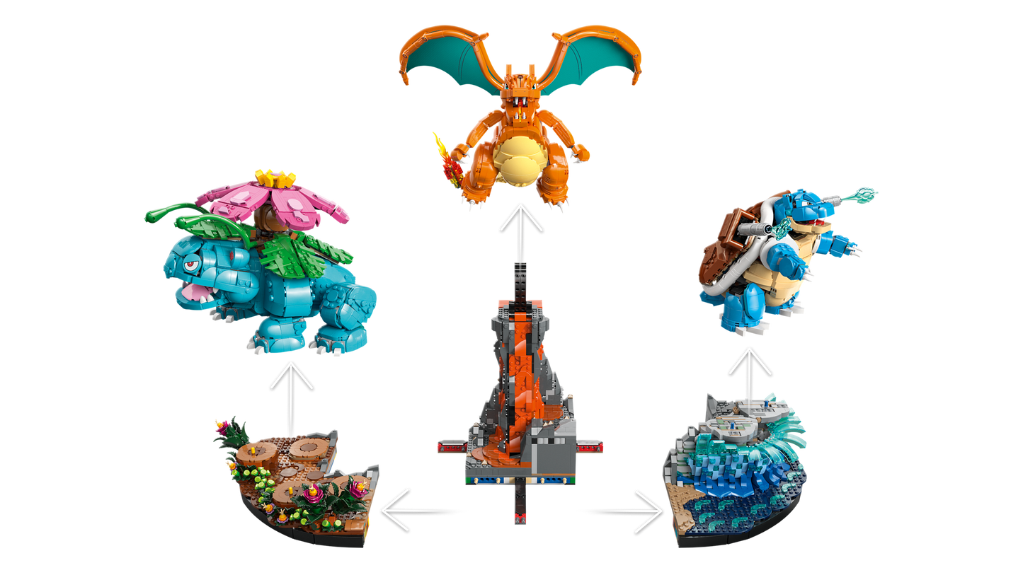 LEGO Pokémon Venusaur, Charizard & Blastoise Building Set (76551) Out of Box
