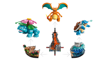 LEGO Pokémon Venusaur, Charizard & Blastoise Building Set (76551) Out of Box