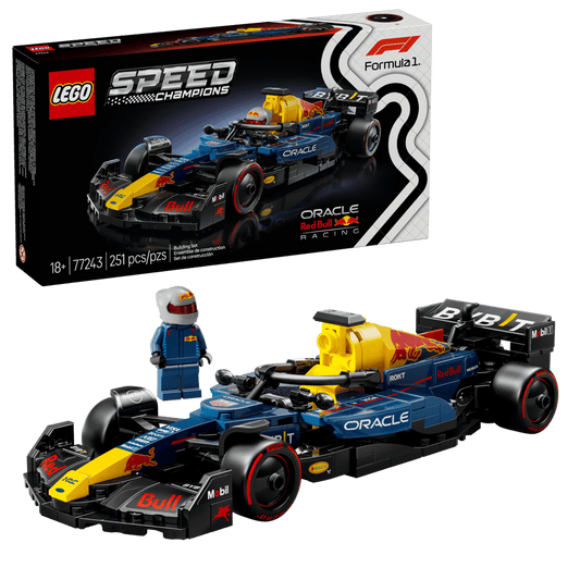 LEGO Speed Champions Oracle Red Bull Racing RB20 F1 Race Car set 77243, 251 pieces, with driver minifigure