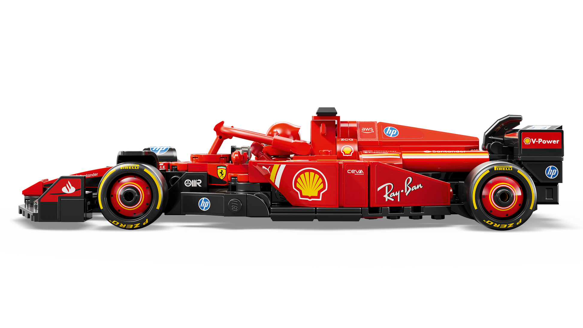 Lego Ferrari SF-24 F1® Race Car Side Profile