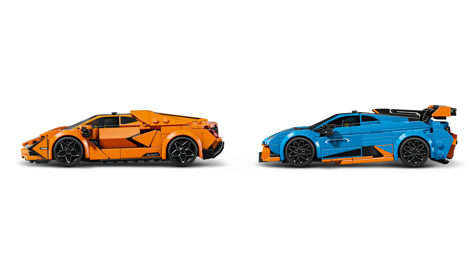 Lego Lamborghini Revuelto & Huracán STO (77238) Side Profile