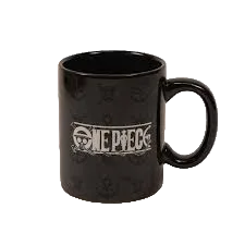 One Piece Black Ceramic Mug with Logo