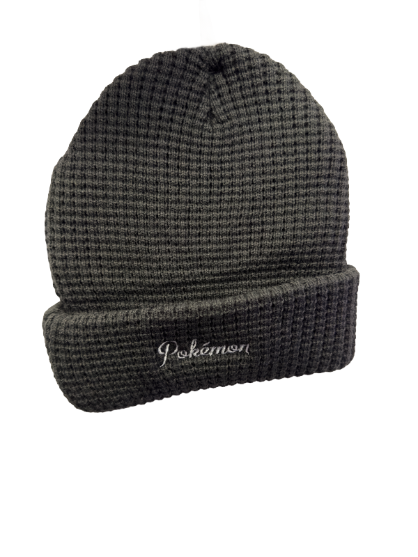 Pokémon Grey Ribbed Knit Beanie Back