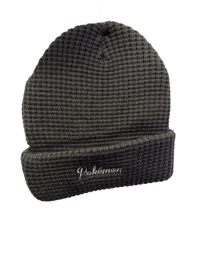 Pokémon Grey Ribbed Knit Beanie Back