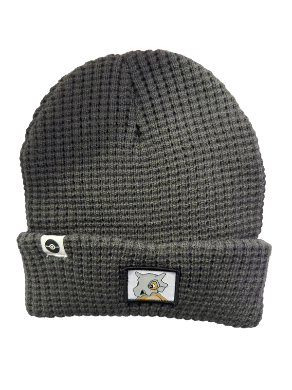 Pokémon Grey Ribbed Knit Beanie Front