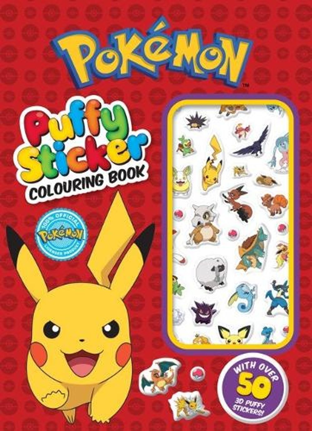 Pokémon Puffy Sticker Colouring Book with 50+ Stickers