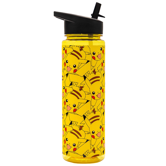 Pokémon Pikachu Water Bottle with Flip Straw Lid - 600ml