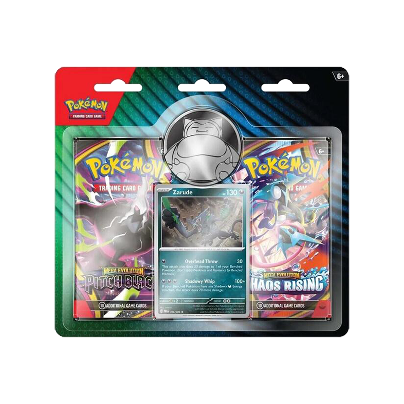 Pokémon TCG Mega Evolution Zarude 2-Pack Blister – Pitch Black & Chaos Rising