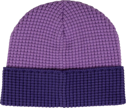 Spyro the Dragon Waffle Knit Beanie Purple & Blue Front Back