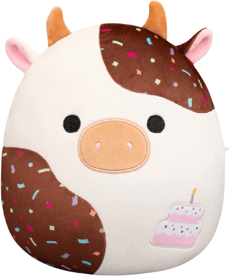 Squishmallow Belana Birthday Cow Plush