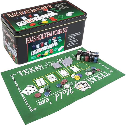 Texas Hold'em Poker Set in Tin Case
