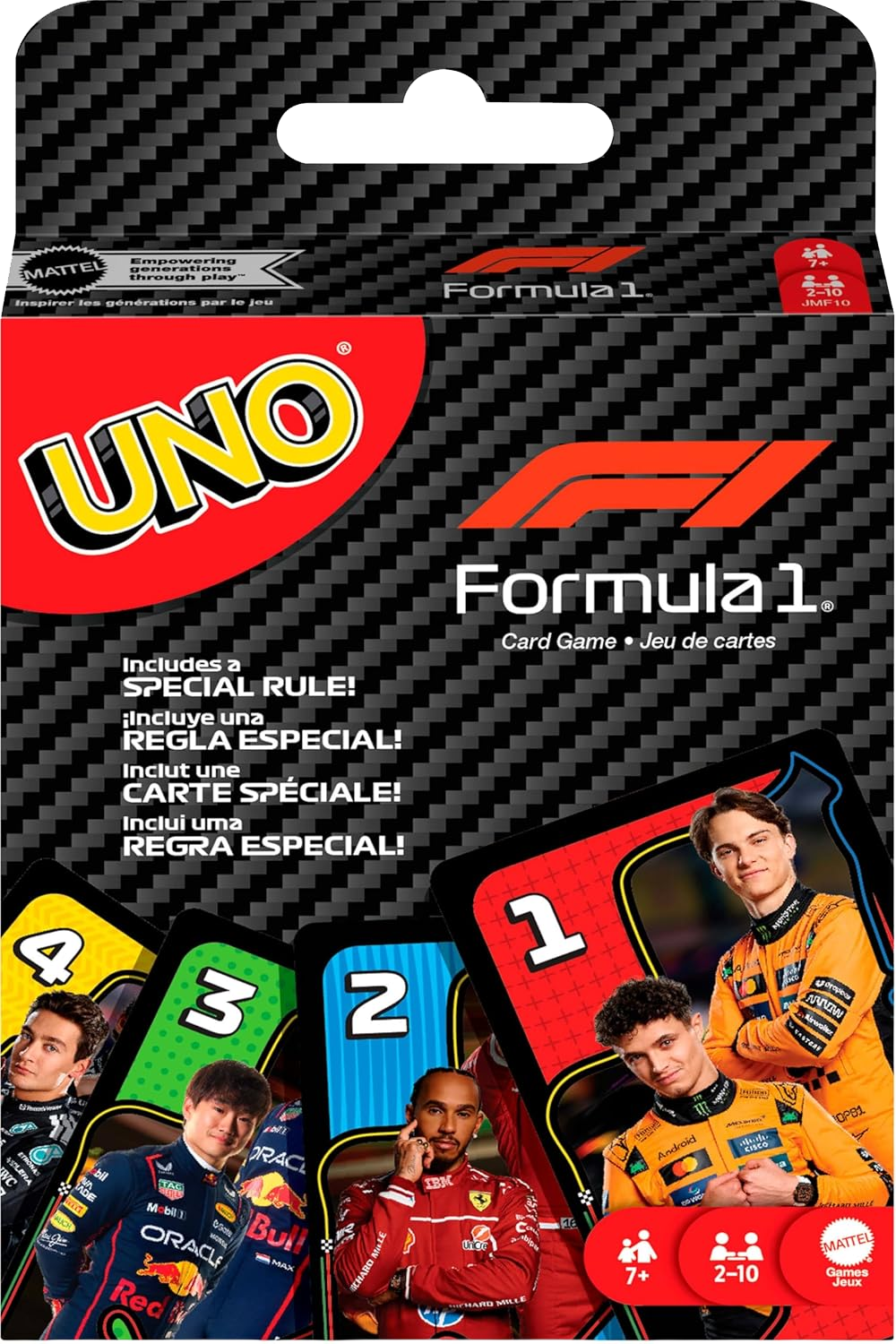 UNO Formula 1 Card Game with Special Rule Card