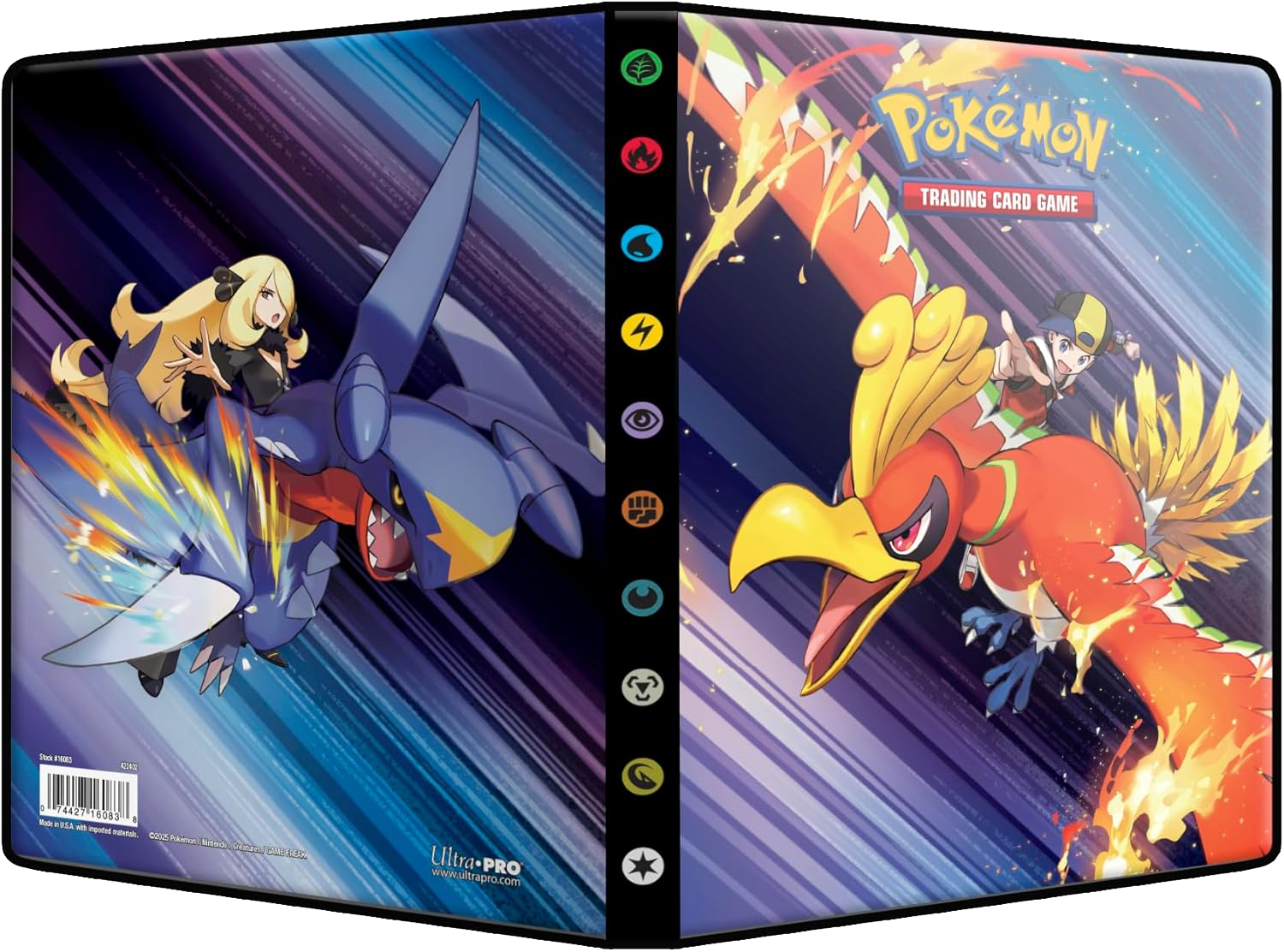 Ultra PRO Pokémon Scarlet & Violet Destined Rivals 4-Pocket Portfolio — Ethan & Ho-Oh, Cynthia & Garchomp