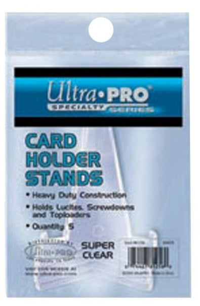 Ultra Pro Card Holder Stands 5-pack in sealed retail packaging for displaying trading cards