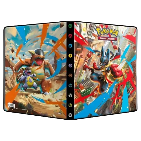 Ultra Pro Pokémon TCG Mega Evolution 9-Pocket Portfolio featuring Mega Lucario and Mega Kangaskhan
