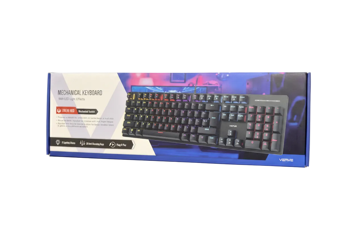VERVE Mechanical Gaming Keyboard with Linear Red Switches & RGB LED