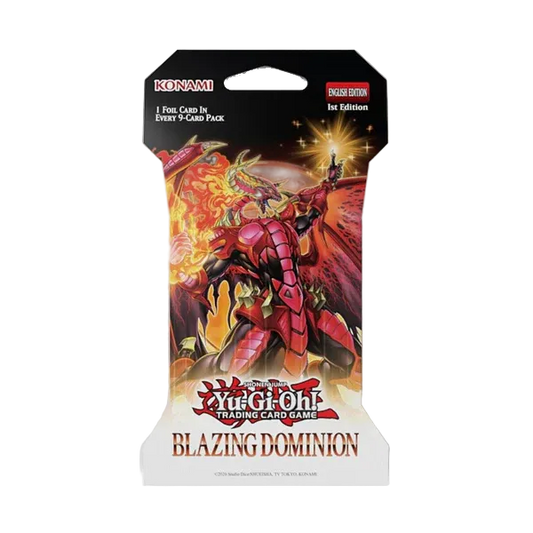 Yu-Gi-Oh! Blazing Dominion 1st Edition booster blister pack — 9 cards with 1 foil, by Konami