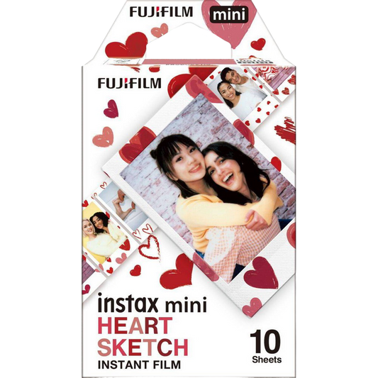 Fujifilm instax mini Heart Sketch Film (10 Sheets)